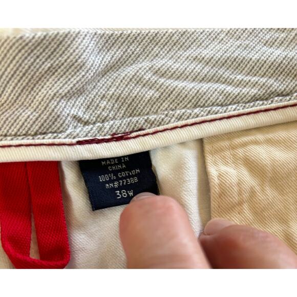 New! J. Crew Embroidered Broken In Chino Shorts Cream Gray Sailboat Sz 38 - Picture 4 of 10